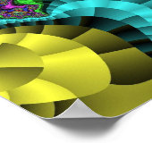 Farbiges Regenbogen-Fraktal Poster (Ecke)