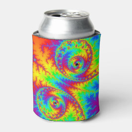 Farbiges Regenbogen-SpiralFraktal Dosenkühler