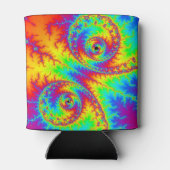 Farbiges Regenbogen-SpiralFraktal Dosenkühler (Rückseite)