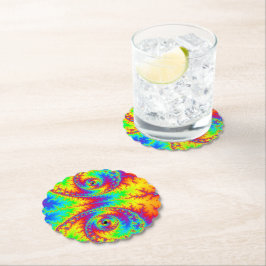 Farbiges Regenbogen-SpiralFraktal Untersetzer