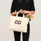 Farbiges Regenbogen-Unendlichkeits-Tasche Mini Stoffbeutel (Vorderseite (Produkt))