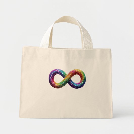 Farbiges Regenbogen-Unendlichkeits-Tasche Mini Stoffbeutel (Vorne)