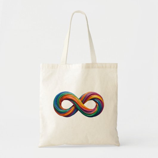 Farbiges Regenbogen-Unendlichkeits-Tasche Tragetasche (Vorne)