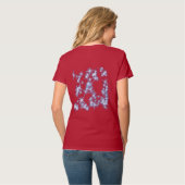 farbiges Regenbogenblau T-SHIRT (Rückseite Vollansicht)
