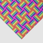 Farbiges Regenbogenblockmuster Seidenpapier (Ausschnitt)