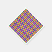 Farbiges Regenbogenblockmuster Serviette (Ecke)