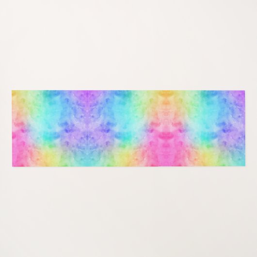 Farbiges Regenbogenfarben-Monogramm Yogamatte (Rückseite (Horizontal))