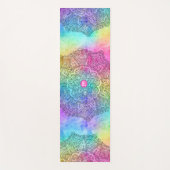 Farbiges Regenbogenfarben-Monogramm Yogamatte (Vorderseite)