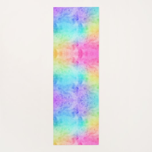 Farbiges Regenbogenfarben-Monogramm Yogamatte (Rückseite)