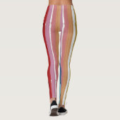 Farbiges Regenbogenfarbmuster Leggings (Rückseite)
