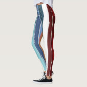 Farbiges Regenbogenfarbmuster Leggings (Links)