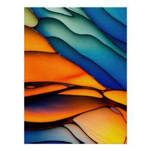 Farbiges Regenbogenglas Poster