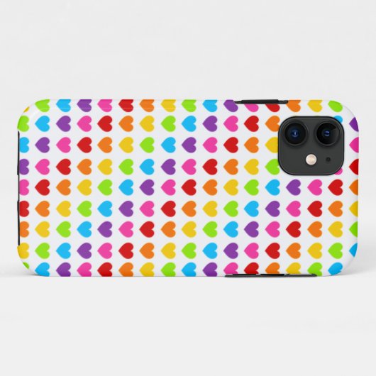 Farbiges Regenbogenherz Case-Mate iPhone Hülle (Rückseite (Horizontal))