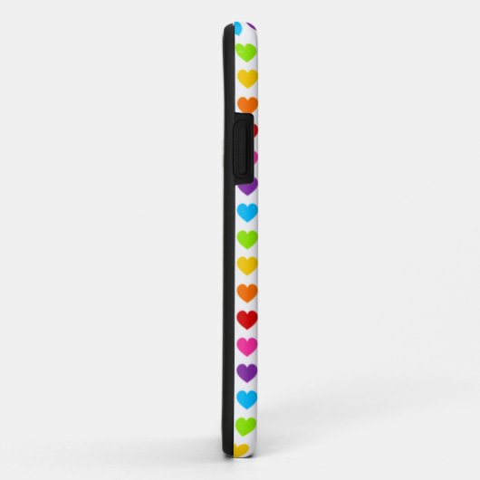Farbiges Regenbogenherz Case-Mate iPhone Hülle (Hinten/Rechts)