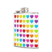 Farbiges Regenbogenherz Flachmann (Links)