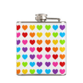 Farbiges Regenbogenherz Flachmann (Rückseite)