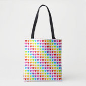 Farbiges Regenbogenherz Tasche (Vorderseite)