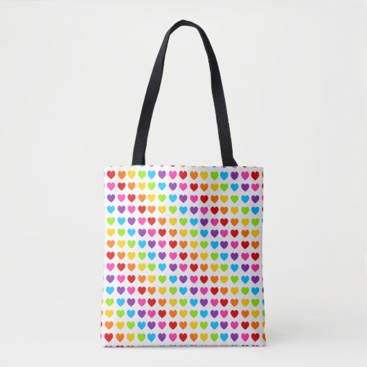 Farbiges Regenbogenherz Tasche (Vorderseite)
