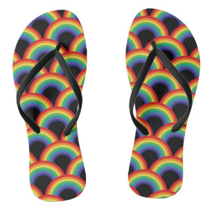 Farbiges Regenbogenmuster Badesandalen
