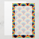 Farbiges Regenbogenmuster Briefpapier (Vorne/Hinten)
