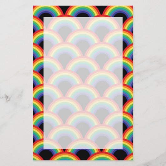 Farbiges Regenbogenmuster Briefpapier (Vorderseite)