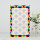 Farbiges Regenbogenmuster Briefpapier (Stehend Vorderseite)