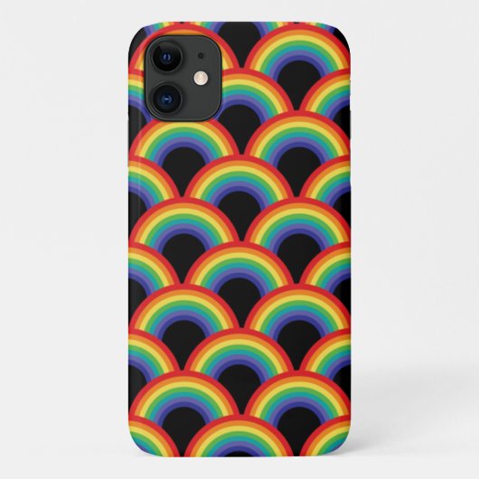 Farbiges Regenbogenmuster Case-Mate iPhone Hülle (Rückseite)