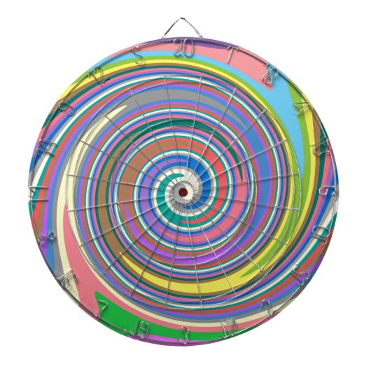 Farbiges Regenbogenmuster Dartscheibe (vorne)