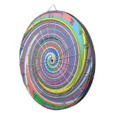 Farbiges Regenbogenmuster Dartscheibe (Vorderseite rechts)
