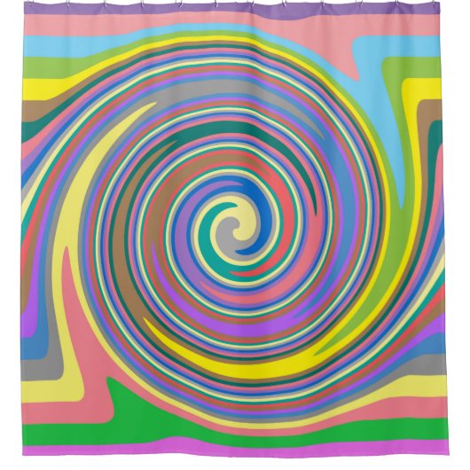 Farbiges Regenbogenmuster Duschvorhang (Vorderseite)