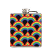 Farbiges Regenbogenmuster Flachmann (Rückseite)