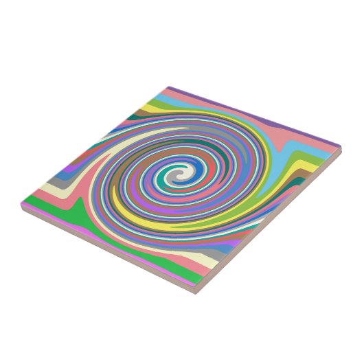 Farbiges Regenbogenmuster Fliese (Seite)