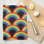 Farbiges Regenbogenmuster Geschirrtuch (Viertel Falte)