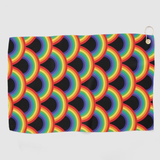 Farbiges Regenbogenmuster Golfhandtuch (Horizontal)