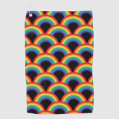 Farbiges Regenbogenmuster Golfhandtuch (Vorderseite)