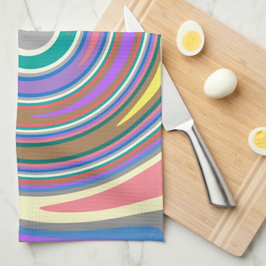 Farbiges Regenbogenmuster Handtuch (Viertel Falte)