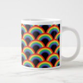 Farbiges Regenbogenmuster Jumbo-Tasse (Rechts)