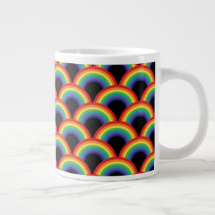Farbiges Regenbogenmuster Jumbo-Tasse