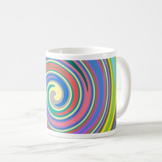 Farbiges Regenbogenmuster Kaffeetasse (VorderseiteRechts)