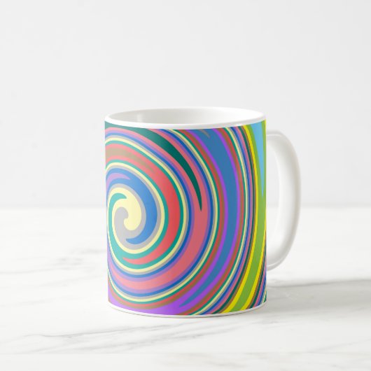 Farbiges Regenbogenmuster Kaffeetasse (VorderseiteRechts)
