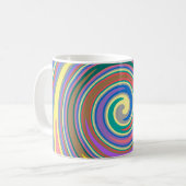 Farbiges Regenbogenmuster Kaffeetasse (Vorderseite Links)