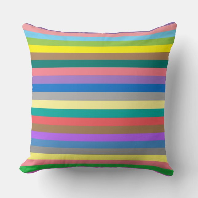 Farbiges Regenbogenmuster Kissen (Vorderseite)