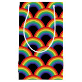 Farbiges Regenbogenmuster Kleine Geschenktüte (Vorderseite)
