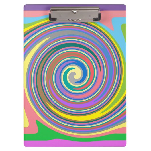 Farbiges Regenbogenmuster Klemmbrett (Vorderseite)