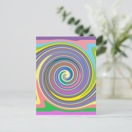 Farbiges Regenbogenmuster Postkarte (Stehend Vorderseite)