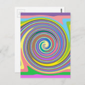 Farbiges Regenbogenmuster Postkarte (Vorne/Hinten)