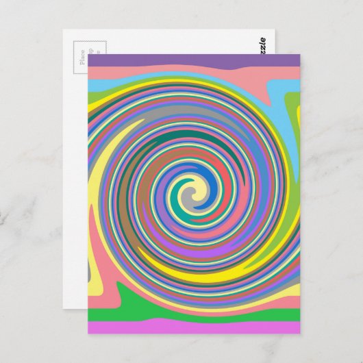 Farbiges Regenbogenmuster Postkarte (Vorne/Hinten)