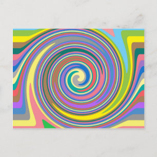 Farbiges Regenbogenmuster Postkarte