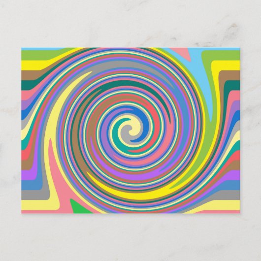 Farbiges Regenbogenmuster Postkarte (Vorderseite)