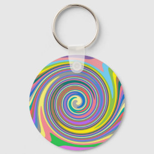 Farbiges Regenbogenmuster Schlüsselanhänger